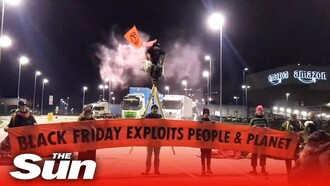 Black Friday chaos as 13 Amazon sites across UK BLOCKED by Extinction Rebellion eco-warriors